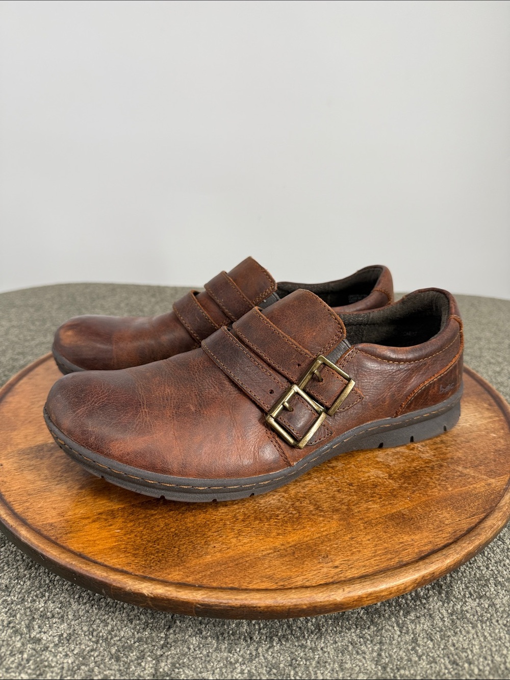 b.o.c. Shoes Wm 11 M Brown Leather Slip-On Loafers Comfort
